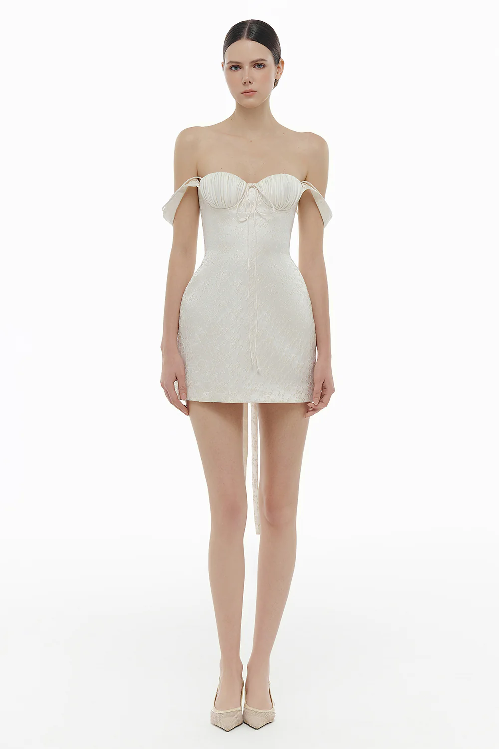 Liora Sweetheart Draped Mini Dress