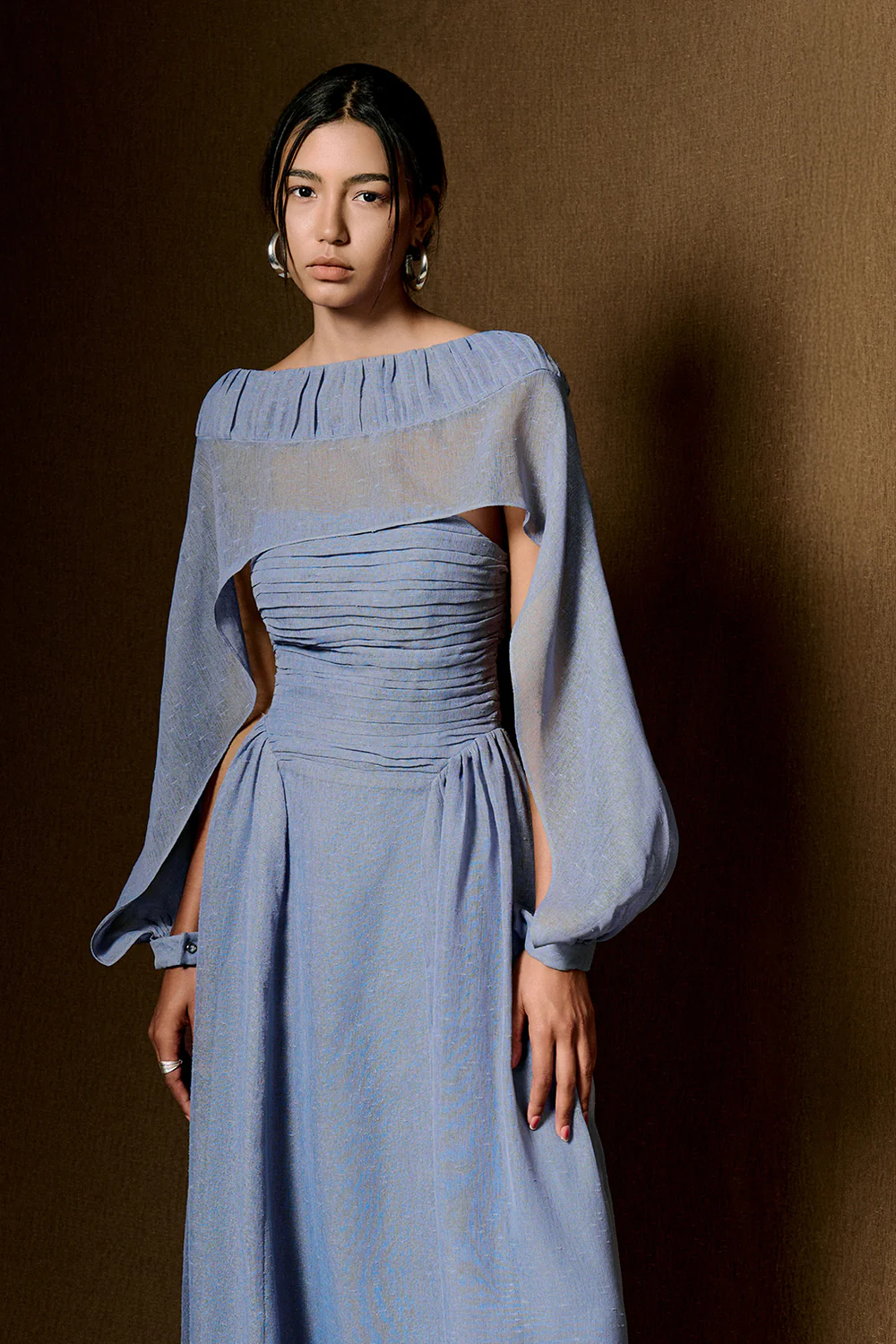 Willow Straight Across Draped Maxi Dress