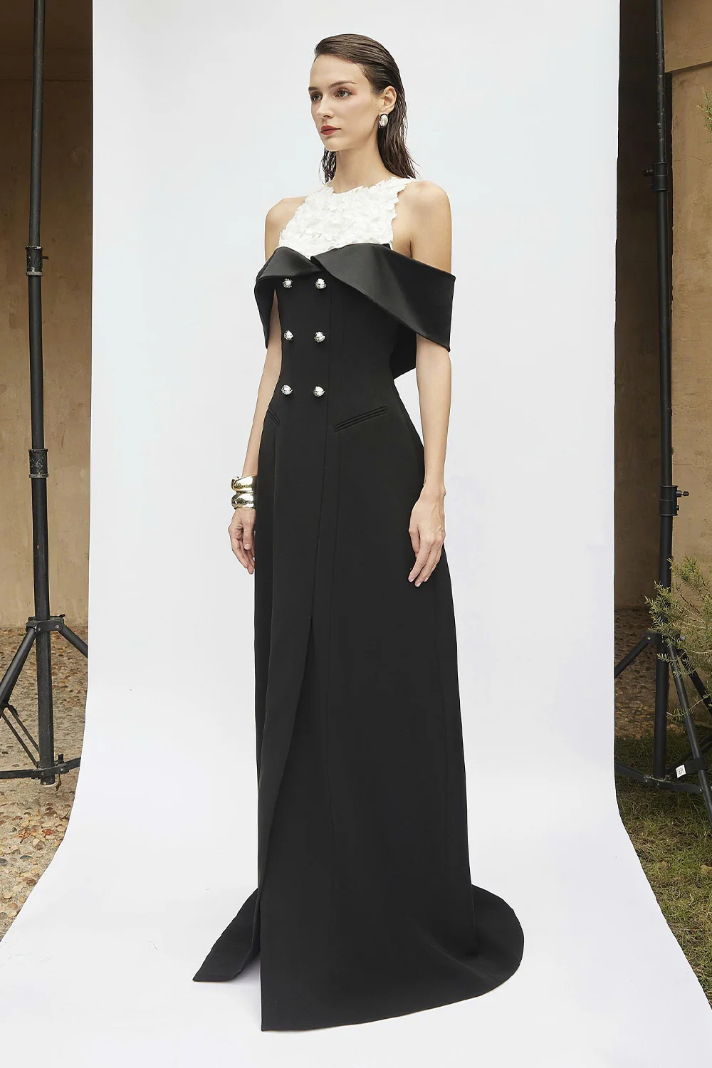 Magnolia Sheath Applique Maxi Dress