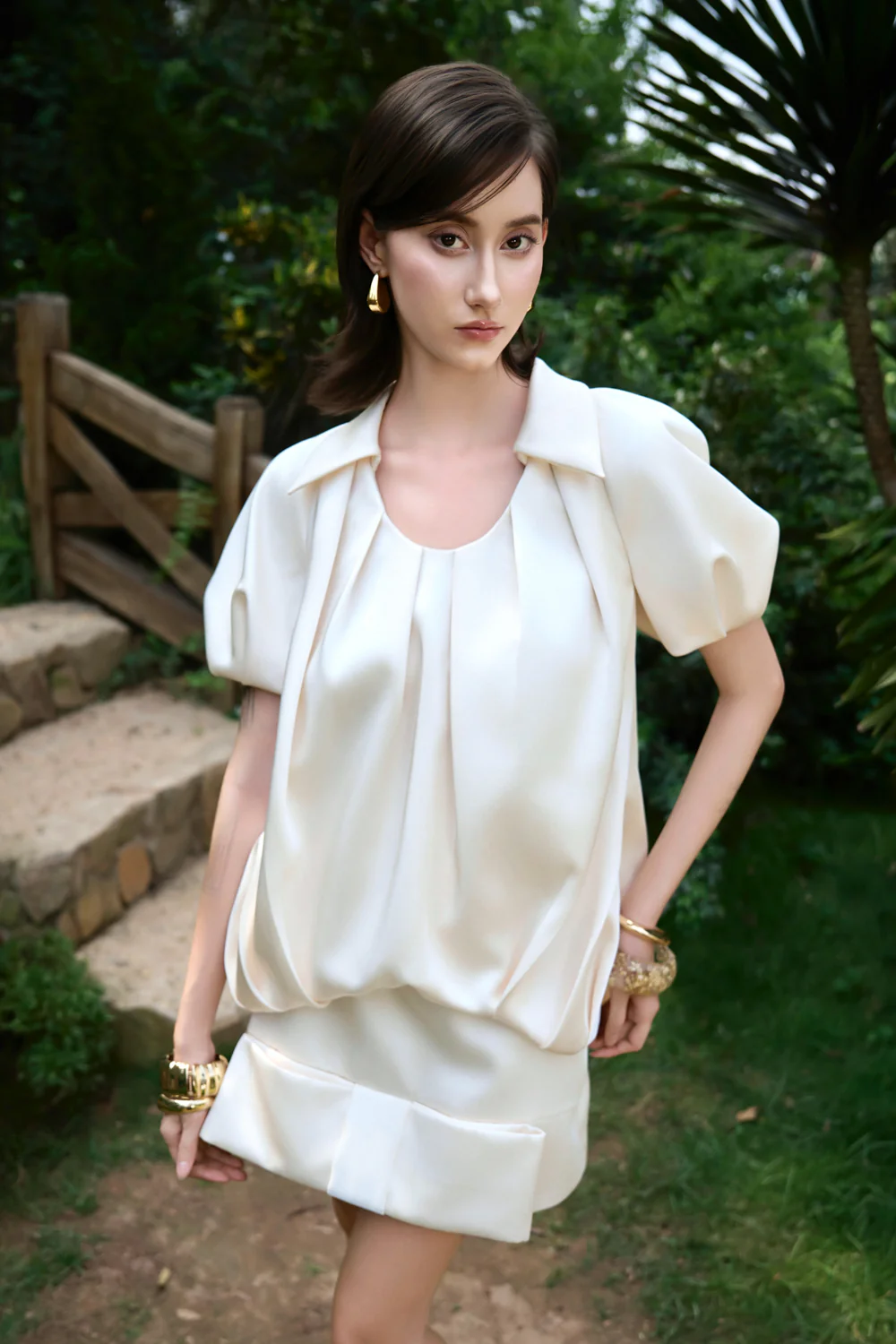 Lush Straight Ribbon Skirt