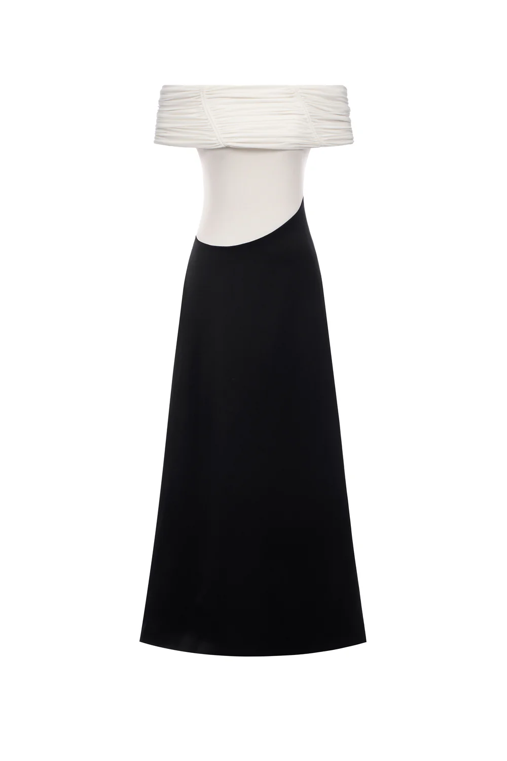 Silvera Off-Shoulder Gathering Maxi Dress