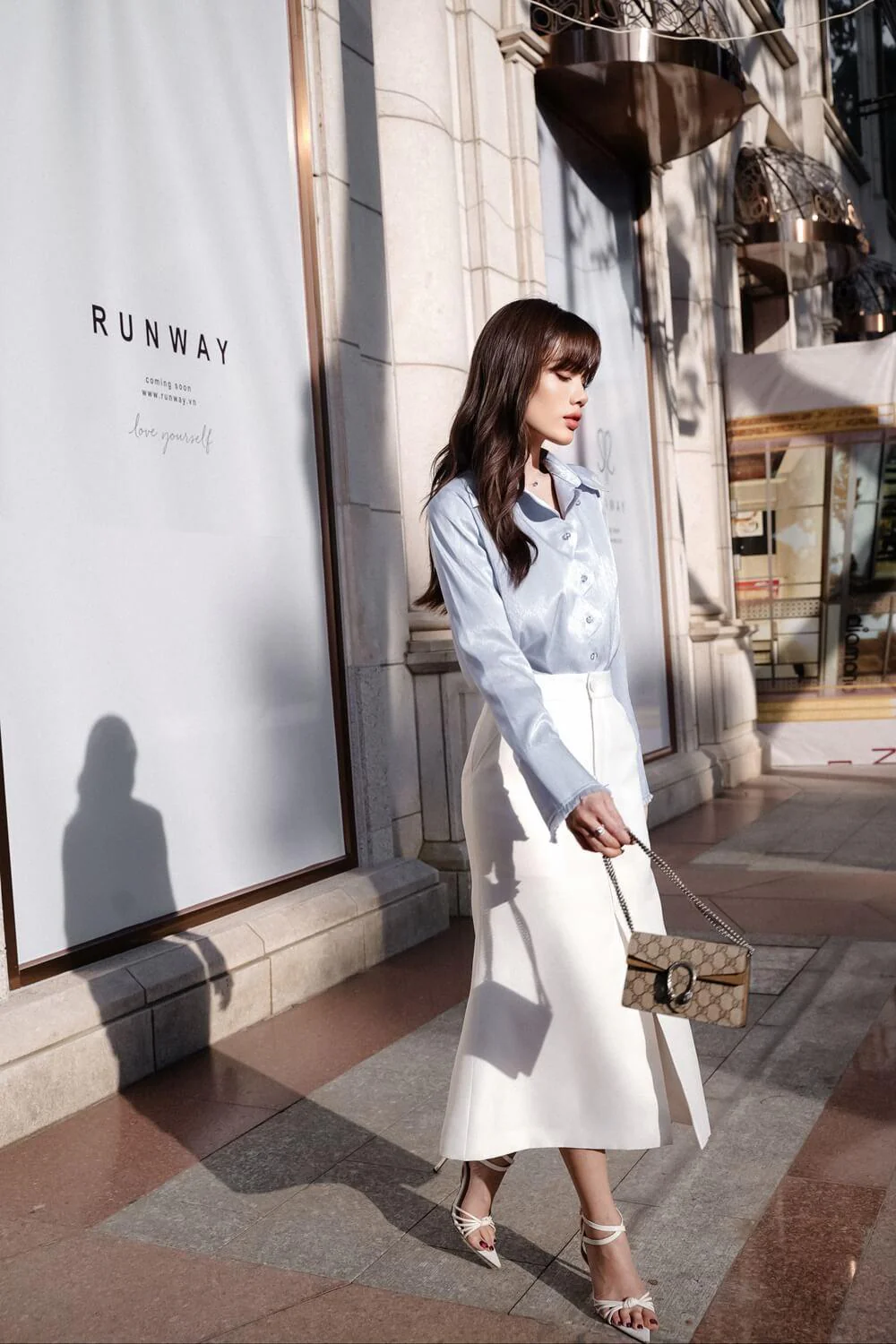 Evelyn Straight Long Sleeved Surah Silk Shirt