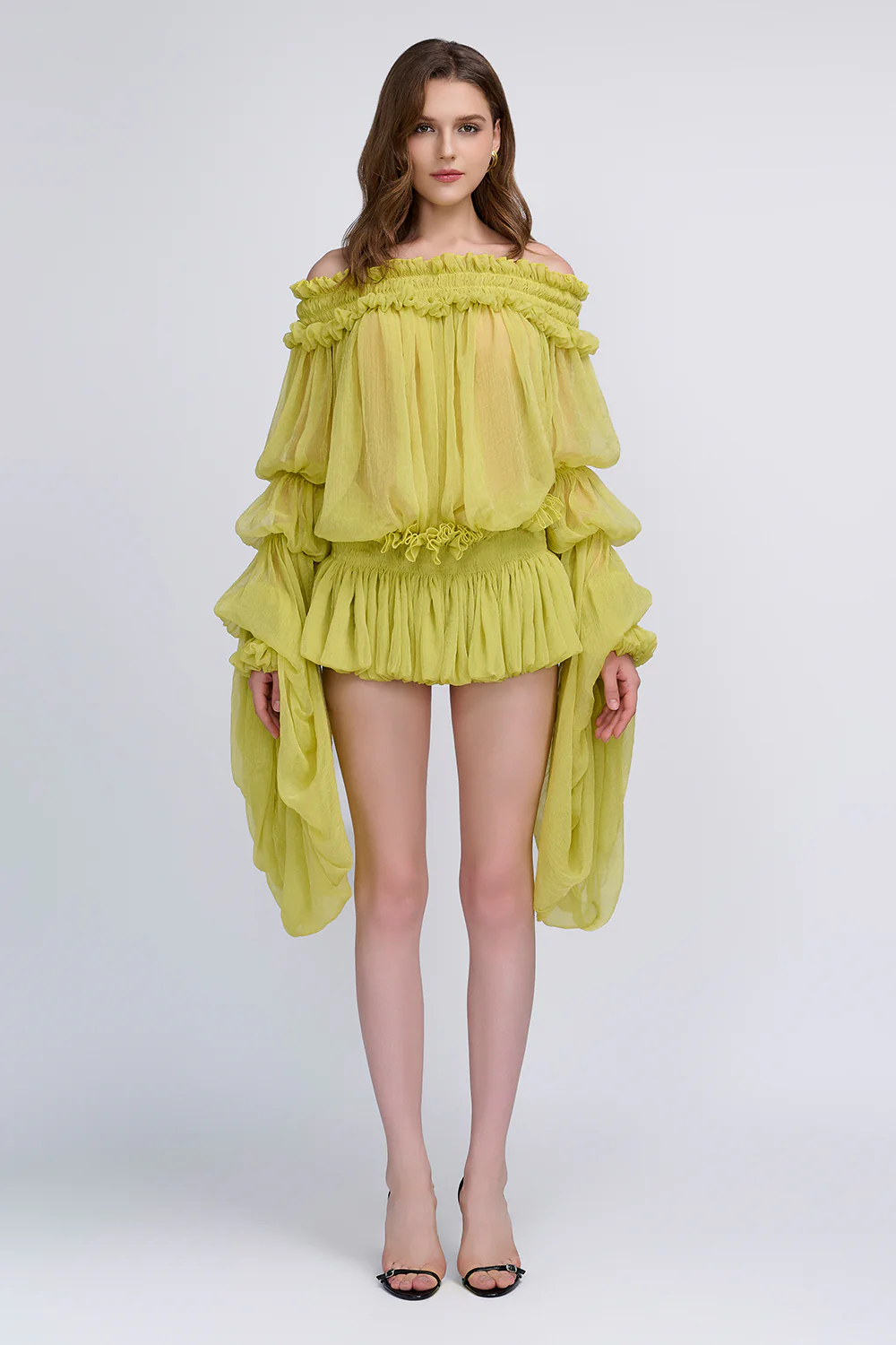 Larksong Off-Shoulder Ruffle Mini Dress