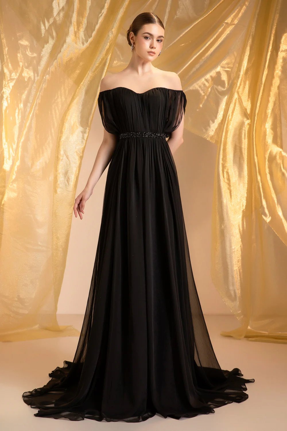 Muse Illusion Gathering Maxi Dress