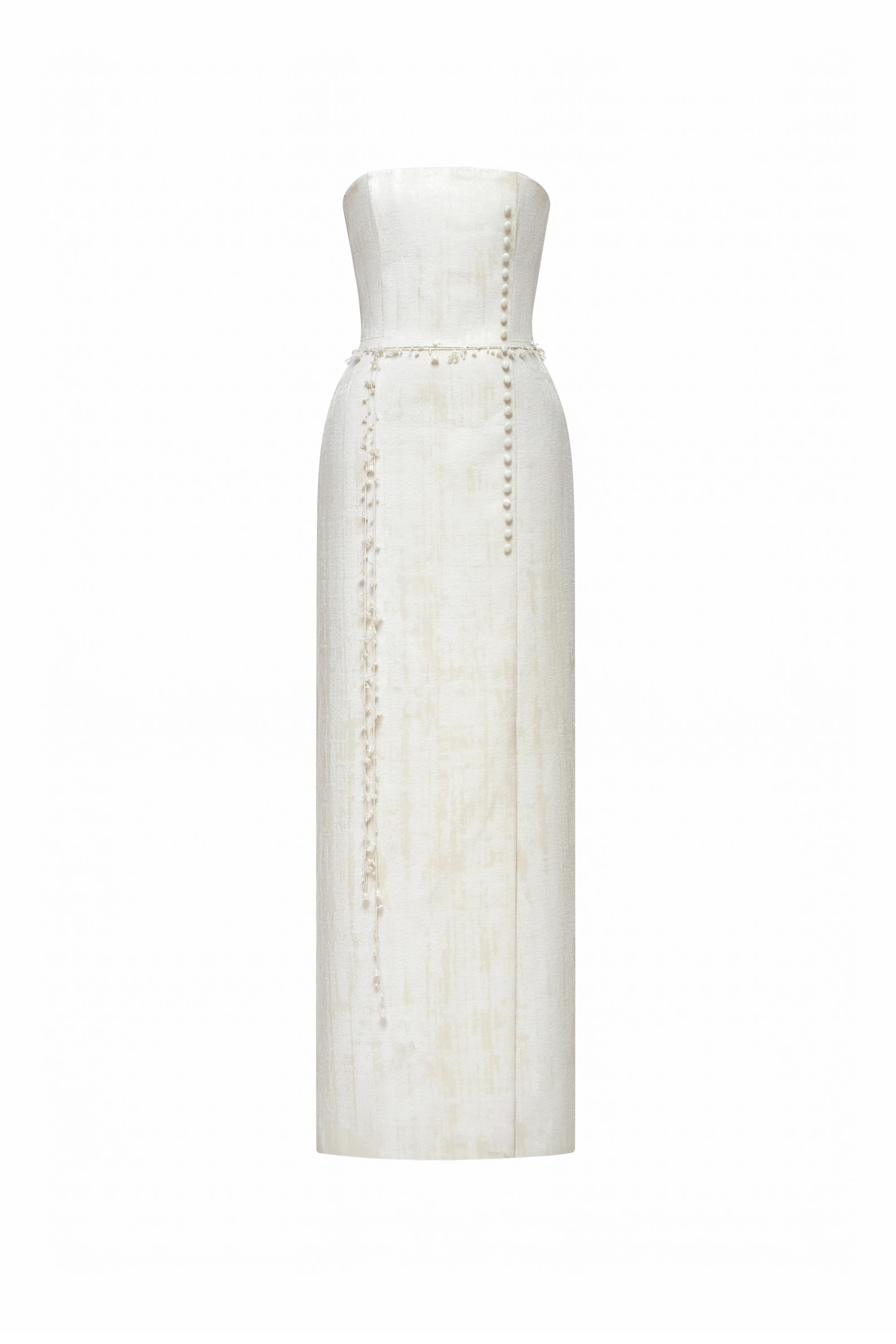 Violetta Sheath Button Maxi Dress