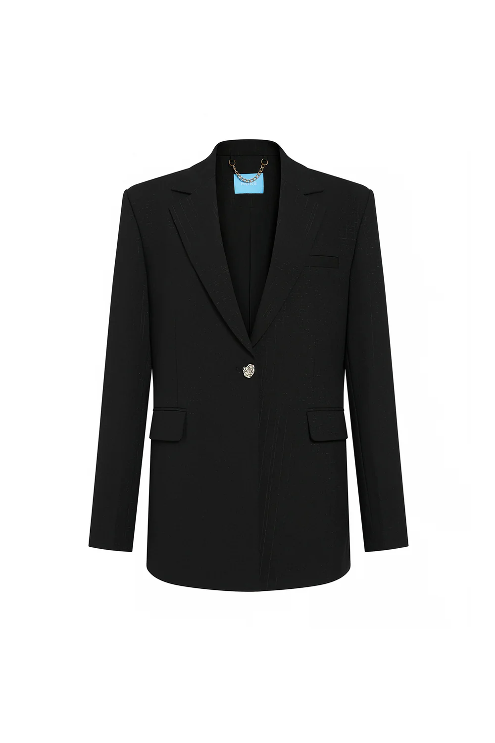 Leslie Straight Notch Lapel Twill Blazer
