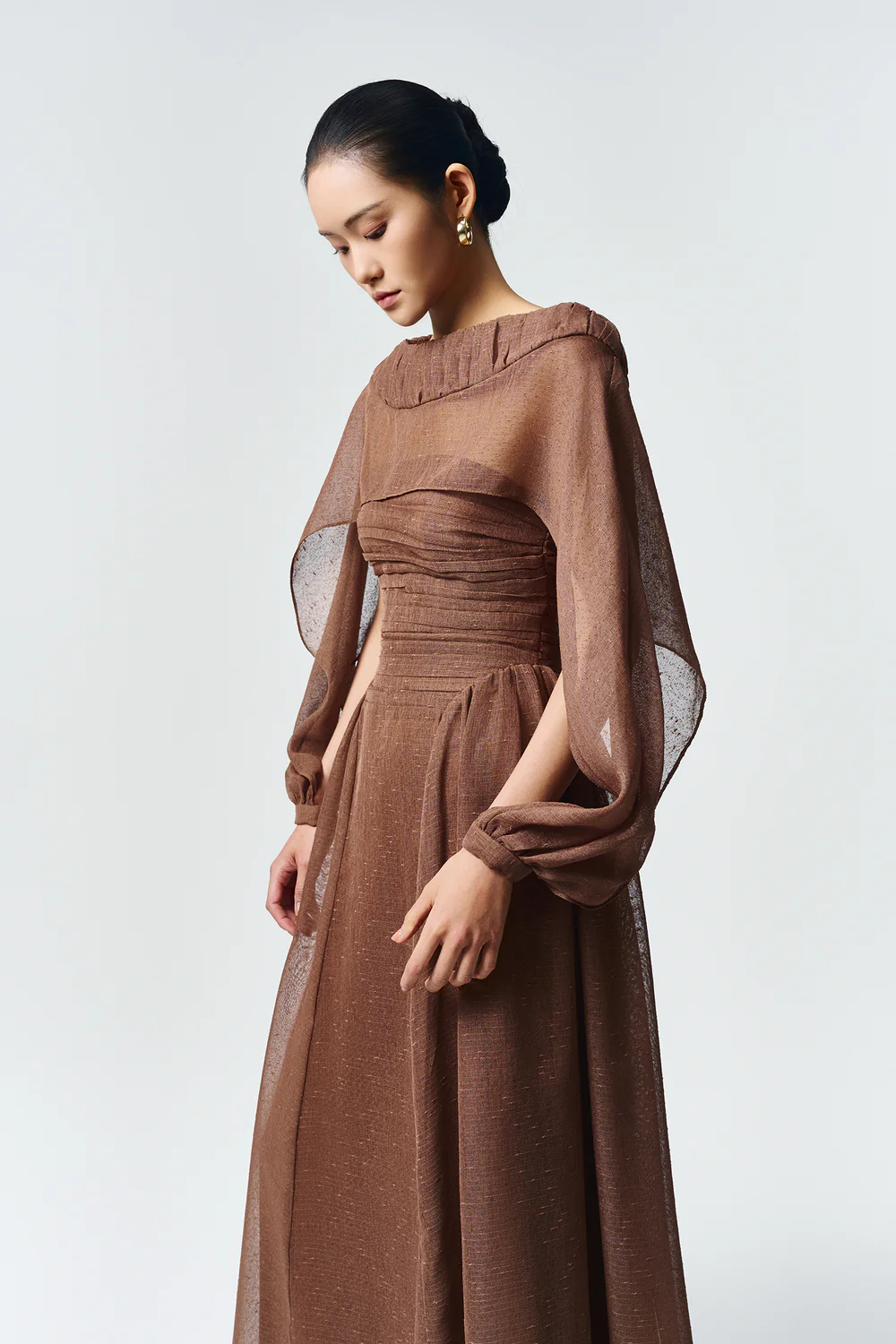 Willow Straight Across Draped Maxi Dress