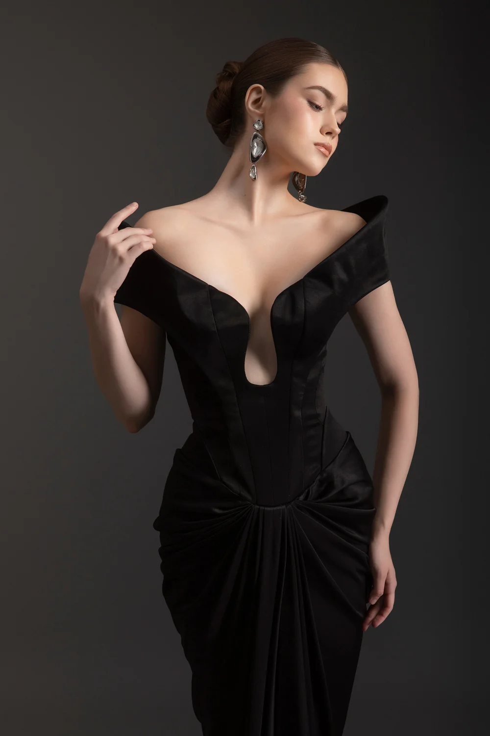 Hollywood Wrap Gathering Maxi Dress