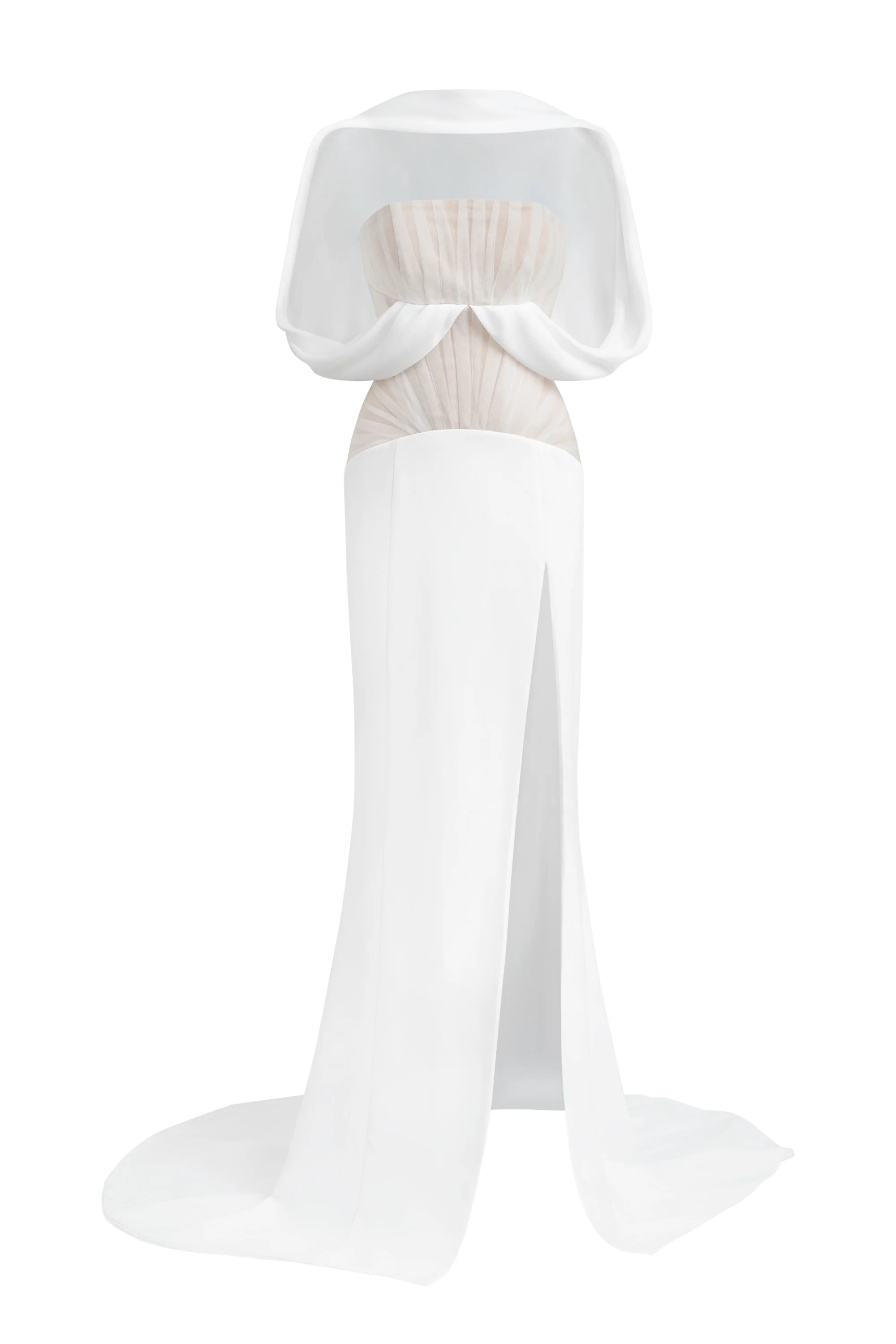 Sunset Scarf Neck Draped Maxi Dress