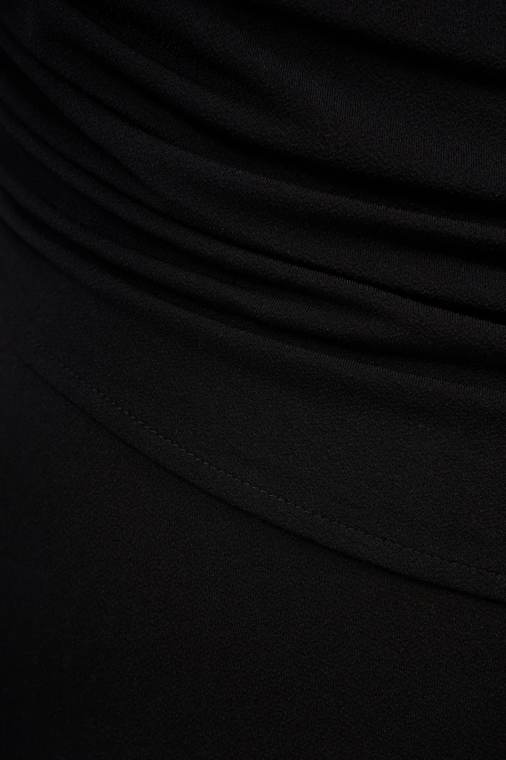 Enya Asymmetric Neck Gathering Top