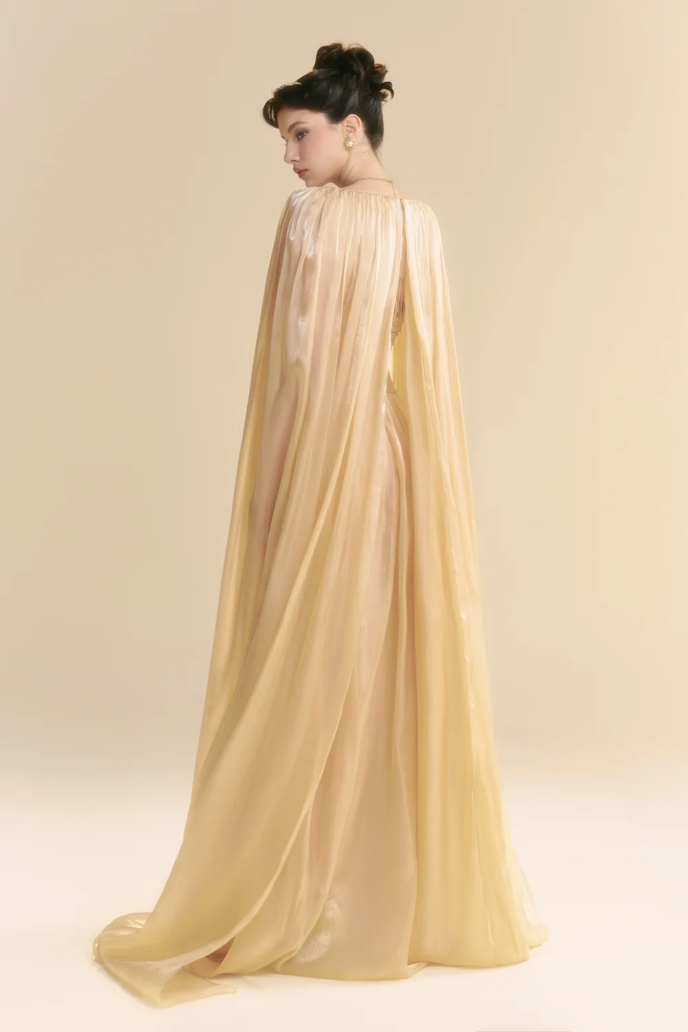 Lustre V-Neck Pin Tuck Maxi Dress