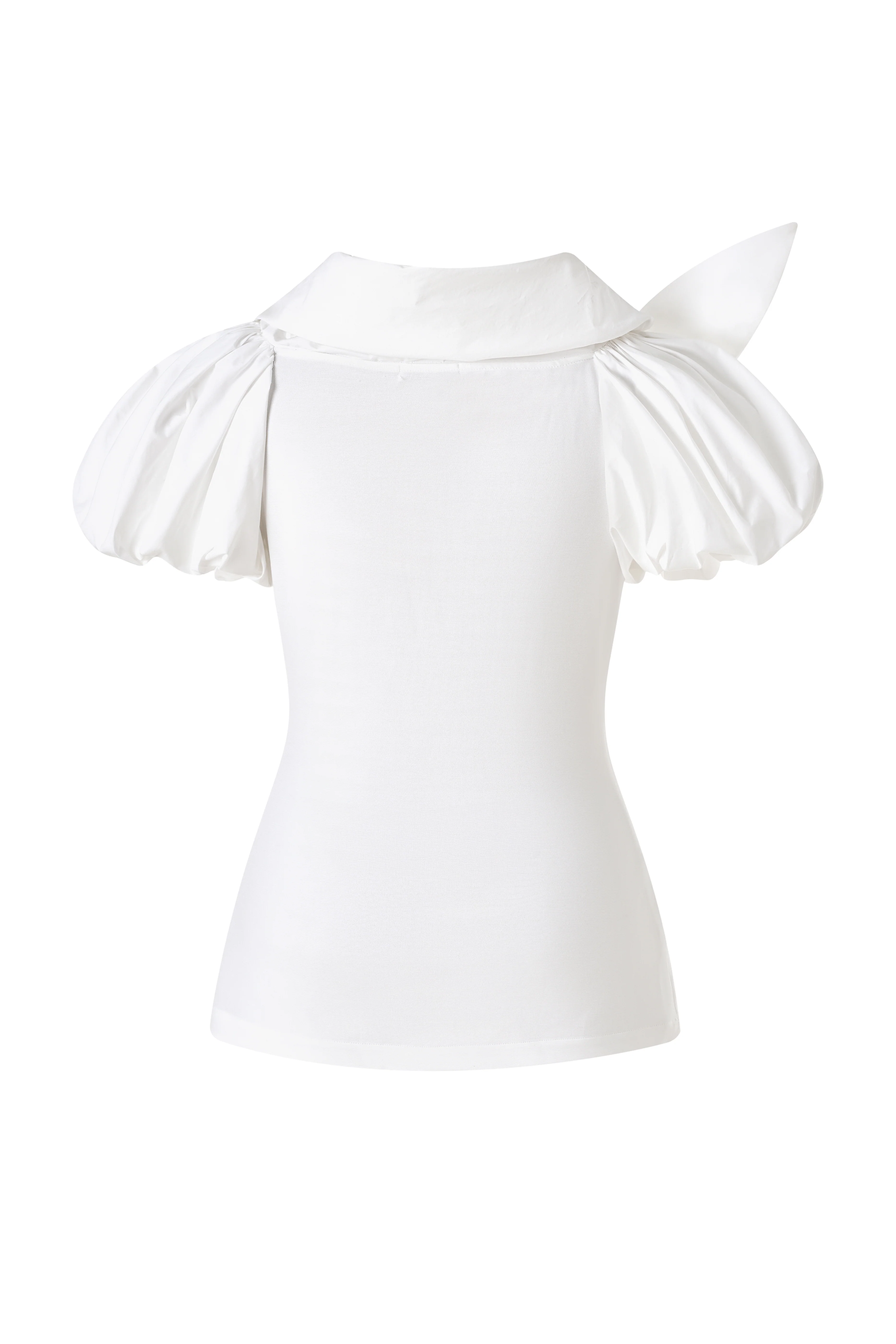 Denver Blouson Puffy Sleeved Cotton Top