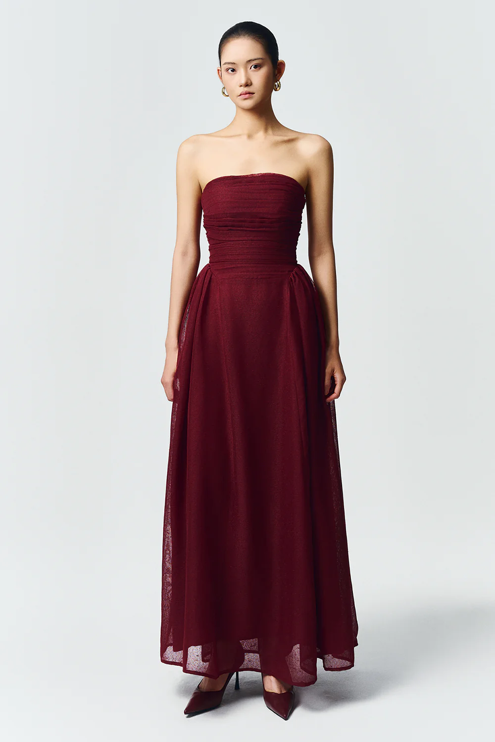Willow Straight Across Draped Maxi Dress