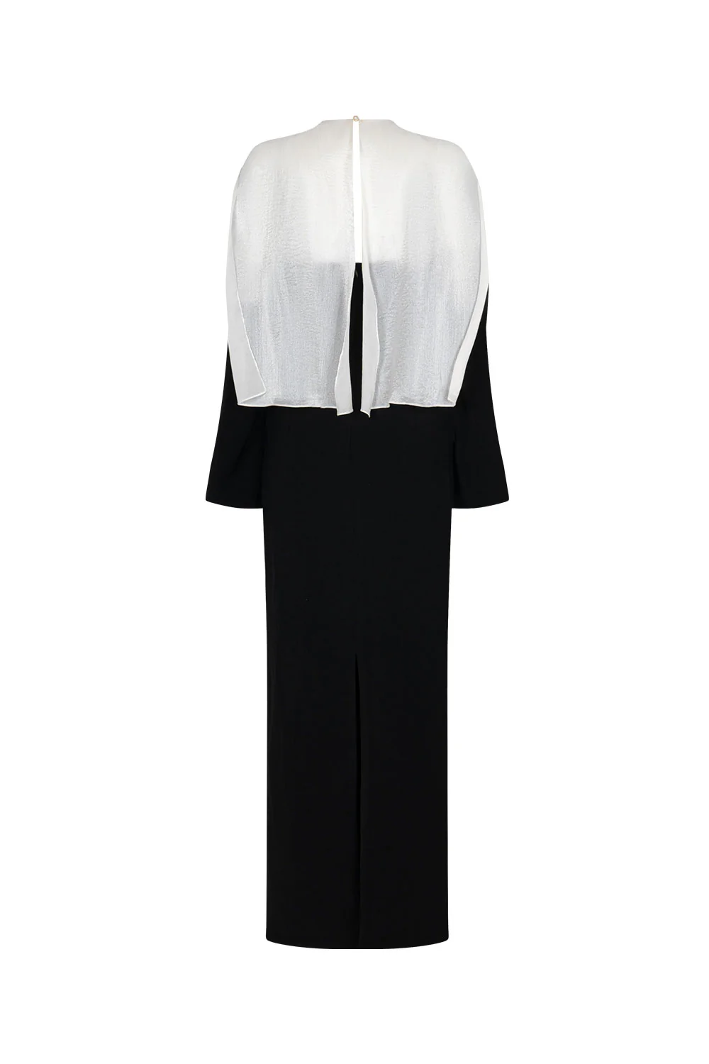 Mysty Straight Cape Shoulder Polycotton Ankle Length Dress