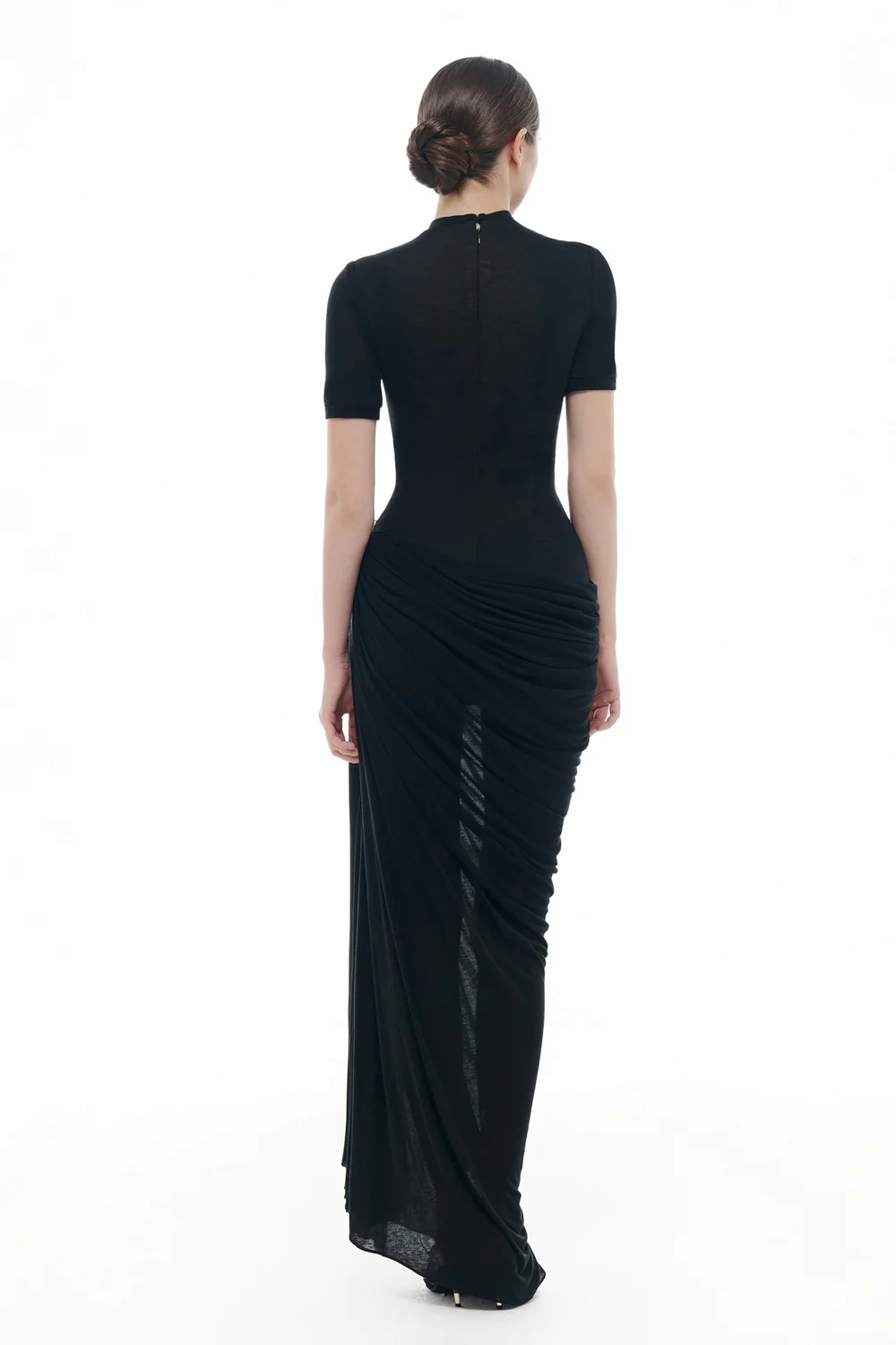 Colette High Neck Draped Maxi Dress