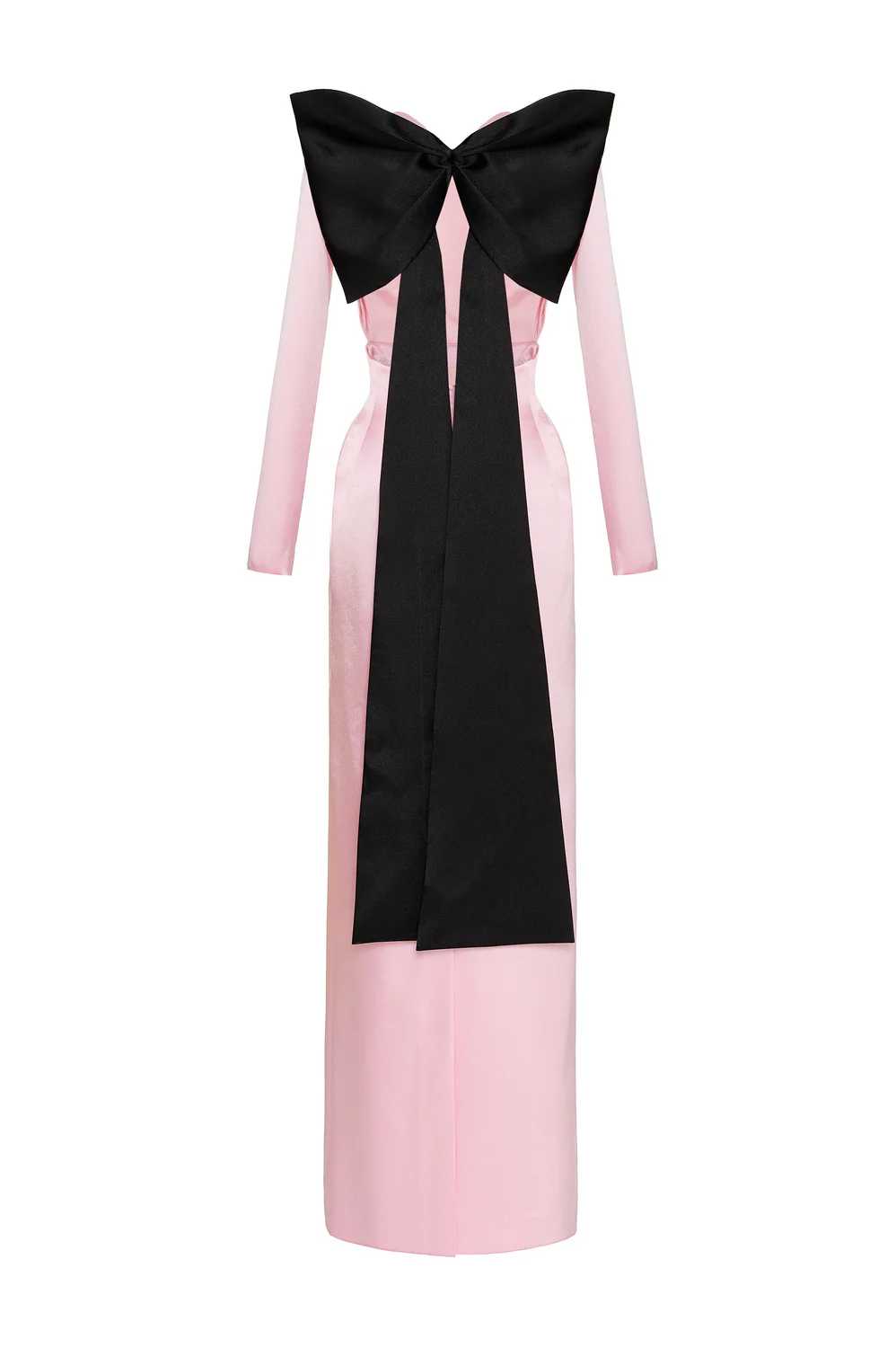 Elyndra Sheath Cut-Out Satin Floor Length Dress