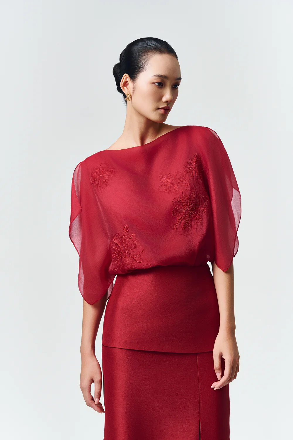 Seren Pencil Taffeta Skirt