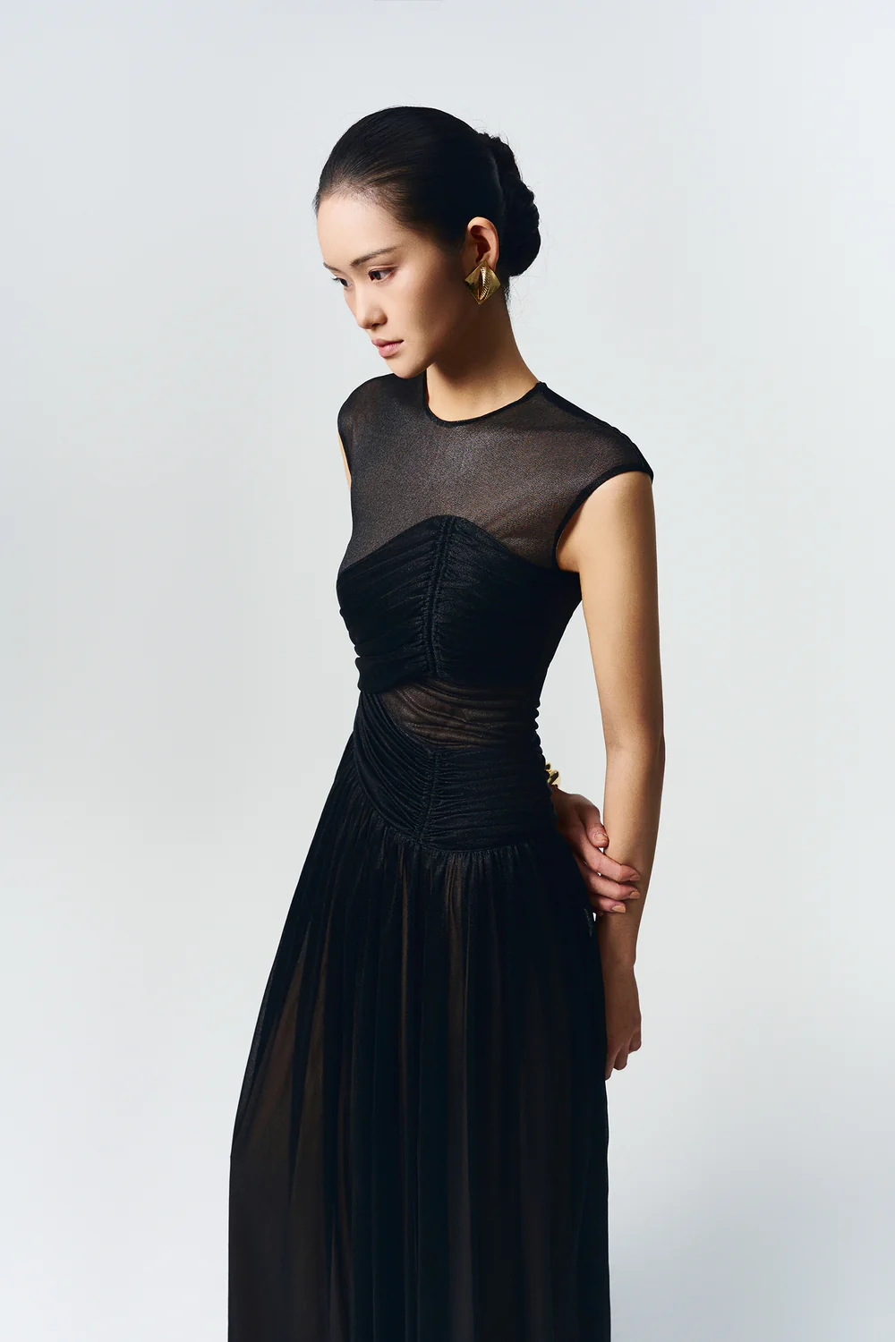 Terra Cap Gathering Maxi Dress