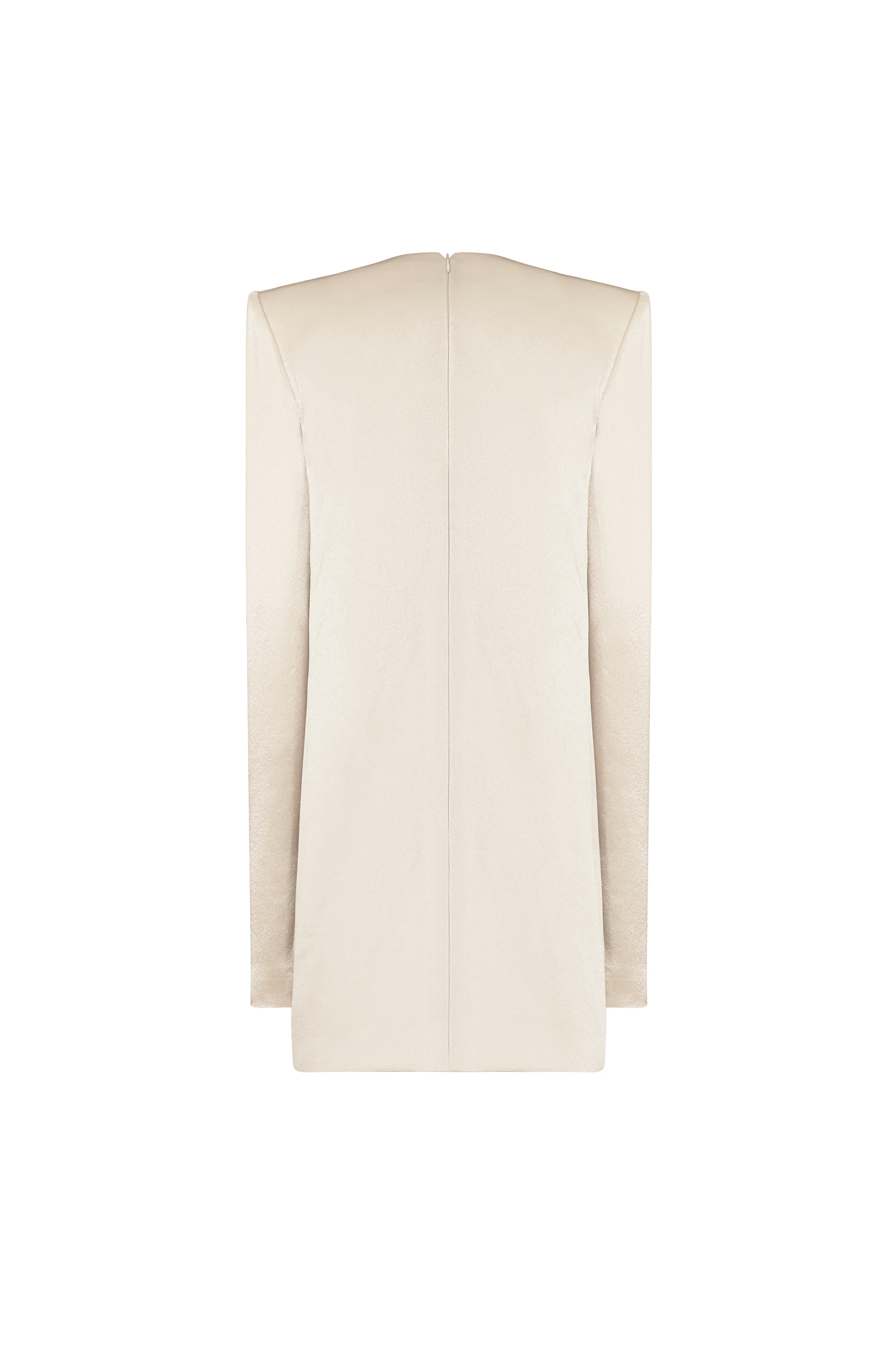 Roubaix Straight Round Neck Satin Mini Dress