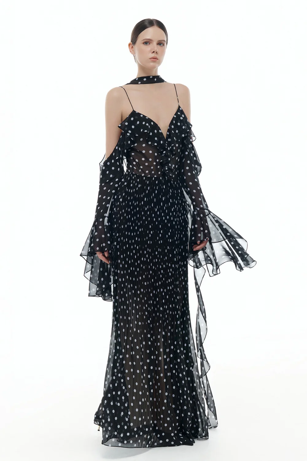 Beatrice Sweetheart Ruffle Maxi Dress