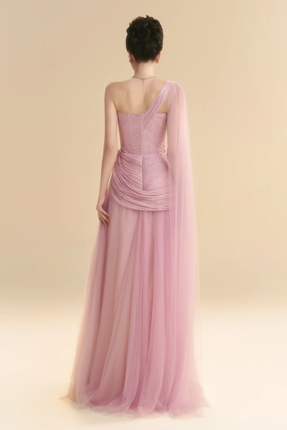 Lyssandra One Shoulder Draped Maxi Dress