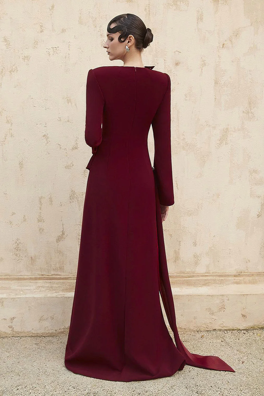 Elenor II Sheath Draped Maxi Dress