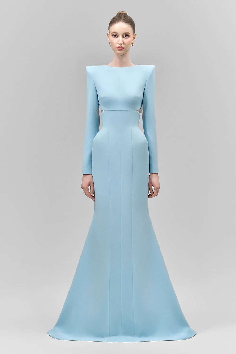 Calliope Mermaid Square Shoulder Polyester Floor Length Dress