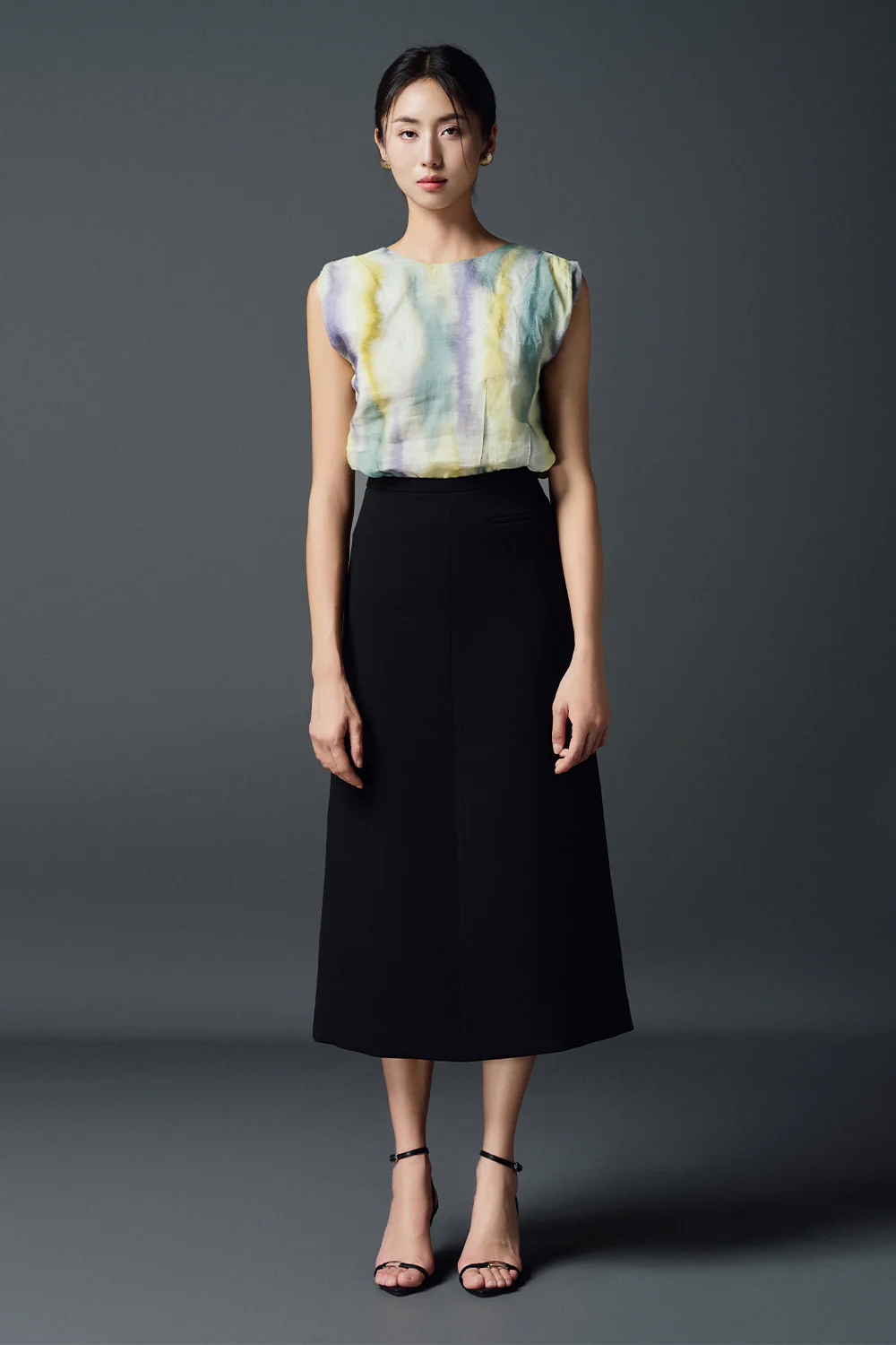 Calla A-line Basic Polycotton Midi Skirt