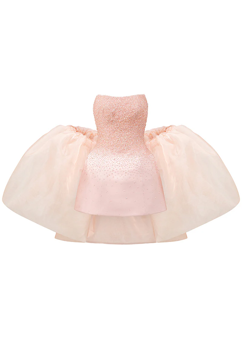 Cadence A-line Cape Sleeve Mini Dress