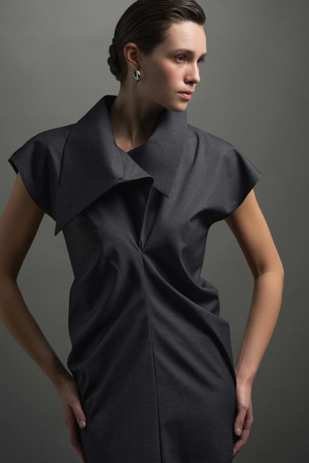 Ursula High Neck Draped Maxi Dress