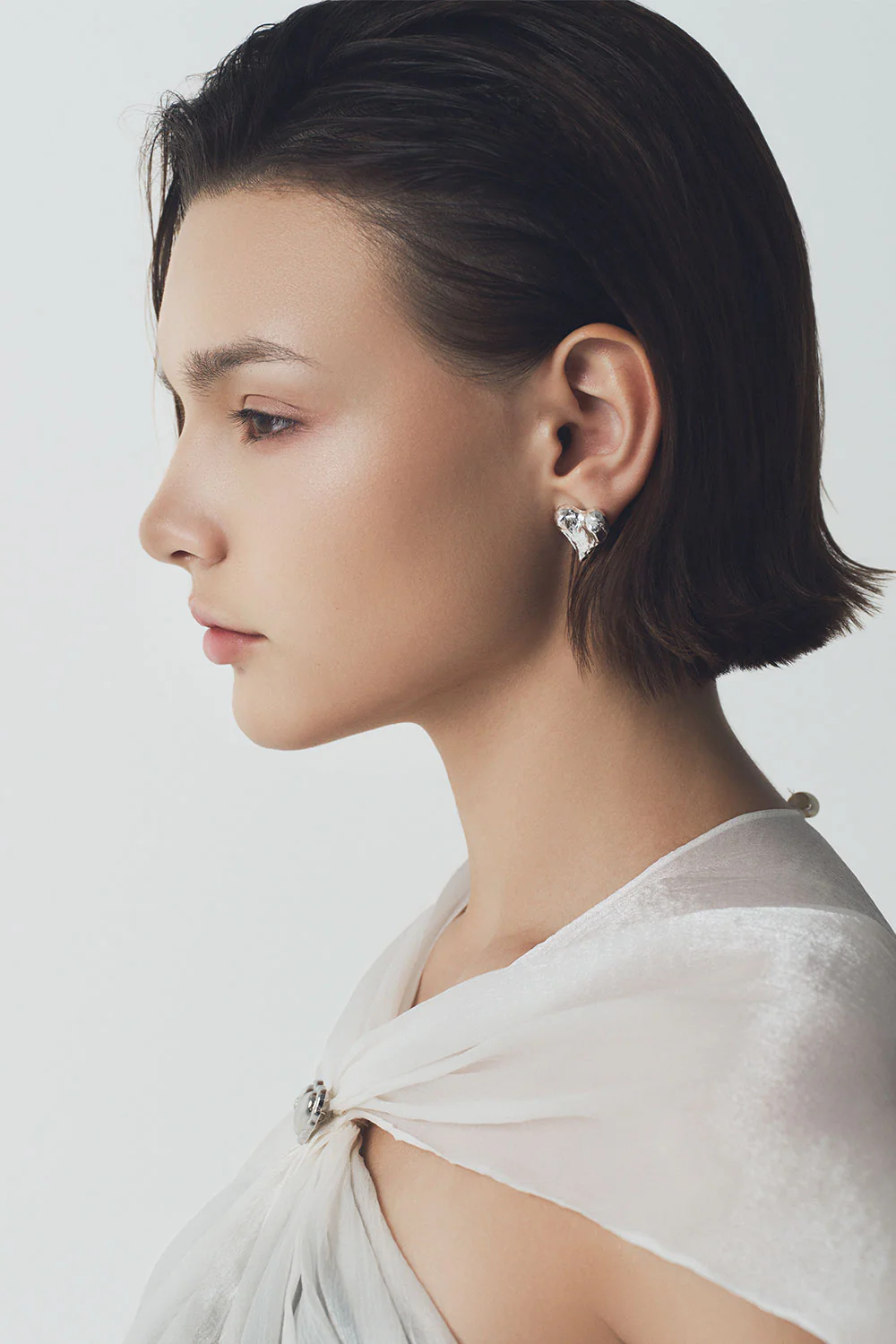 Mysty Straight Cape Shoulder Polycotton Ankle Length Dress