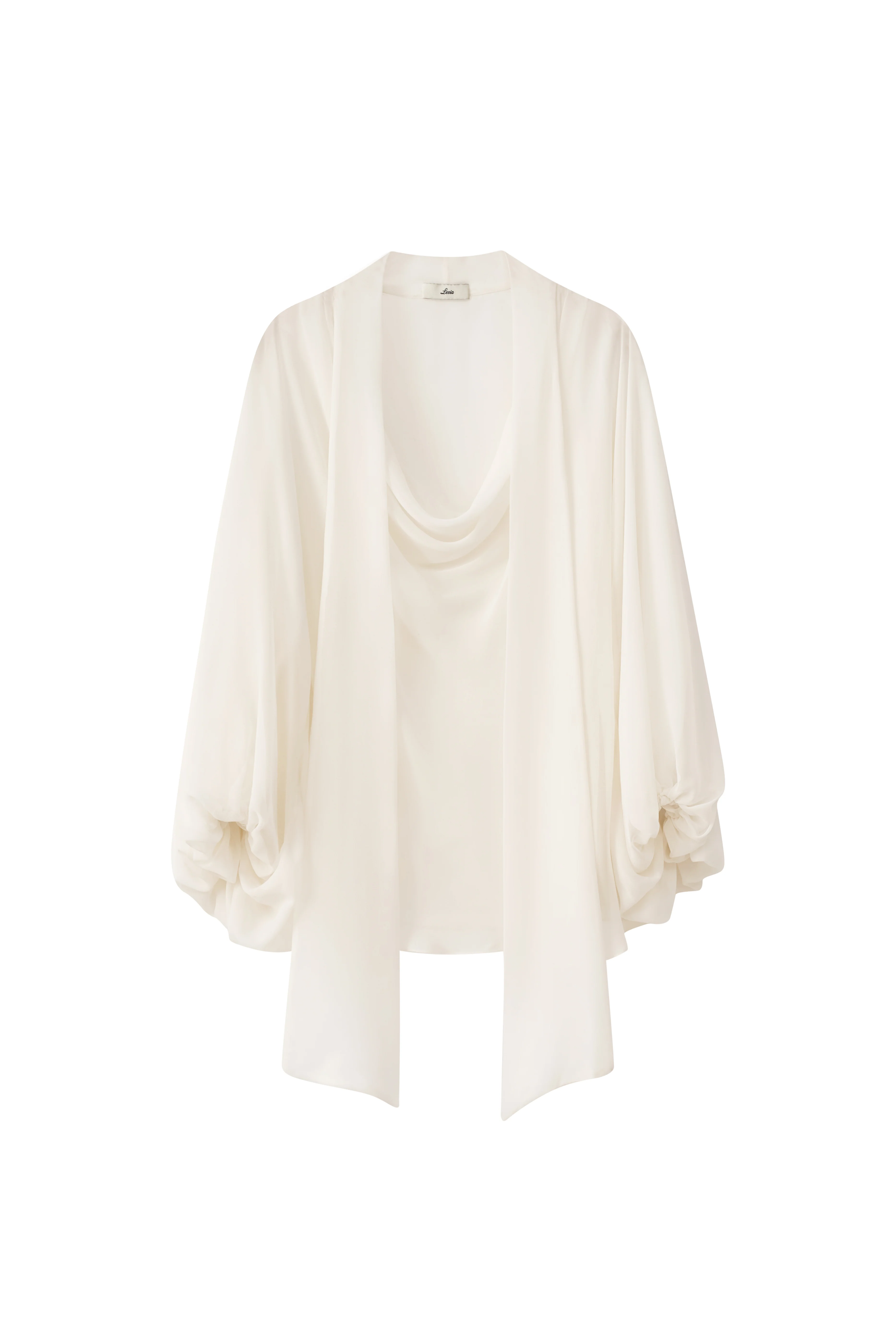 Charlotte Blouson Scarf Neck Chiffon Top