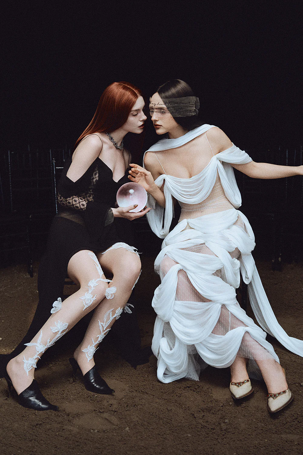 Lady Macbeth Sheath Draped Maxi Dress