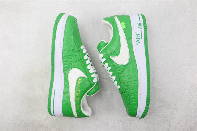 L X V x NK Air Force 1'07 Low "Green/white/Monogram" detail 8