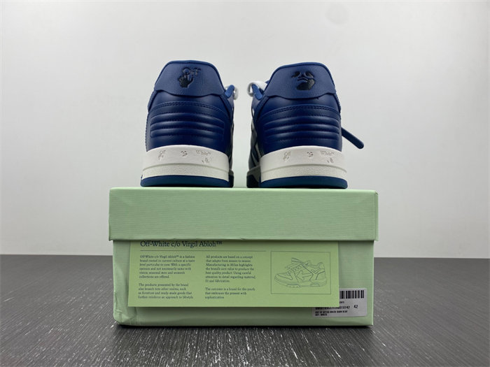 OW Out Of Office "OOO" Low Tops Dark Blue White OMIA189S22LEA0010142 detail 5