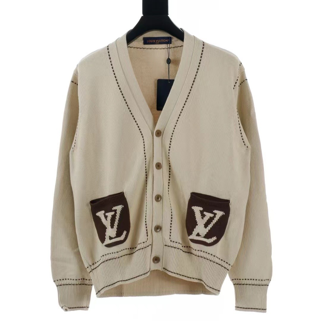 L X V 24 Early Fall Hand-stitched Cardigan