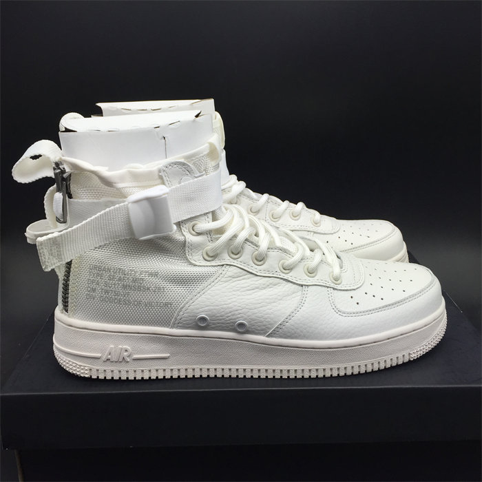 NK SF Air Force 1 Mid Triple Ivory AA6655-100 detail 7