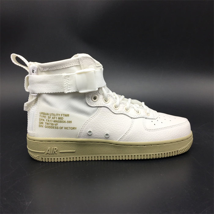 NK SF Air Force 1 Mid Ivory Olive  917753-101