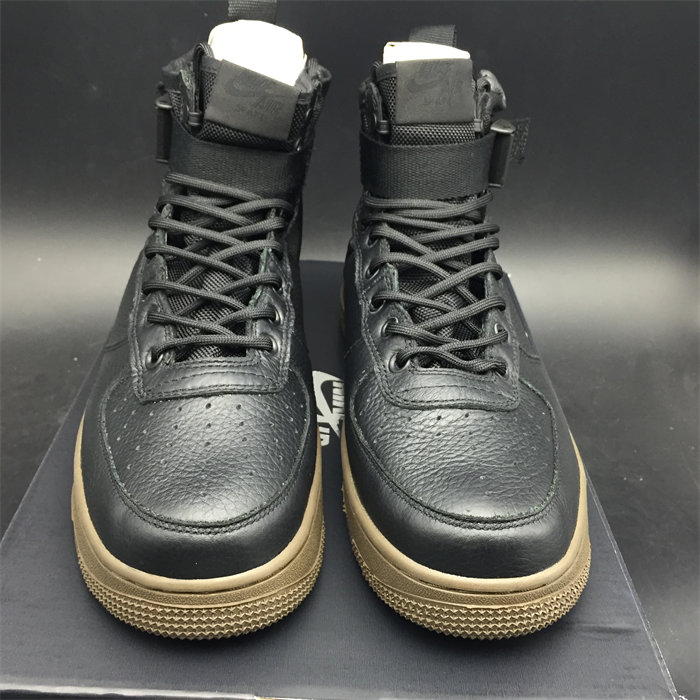 NK SF Air Force 1 Mid Black Dark Hazel 917753-002 detail 4