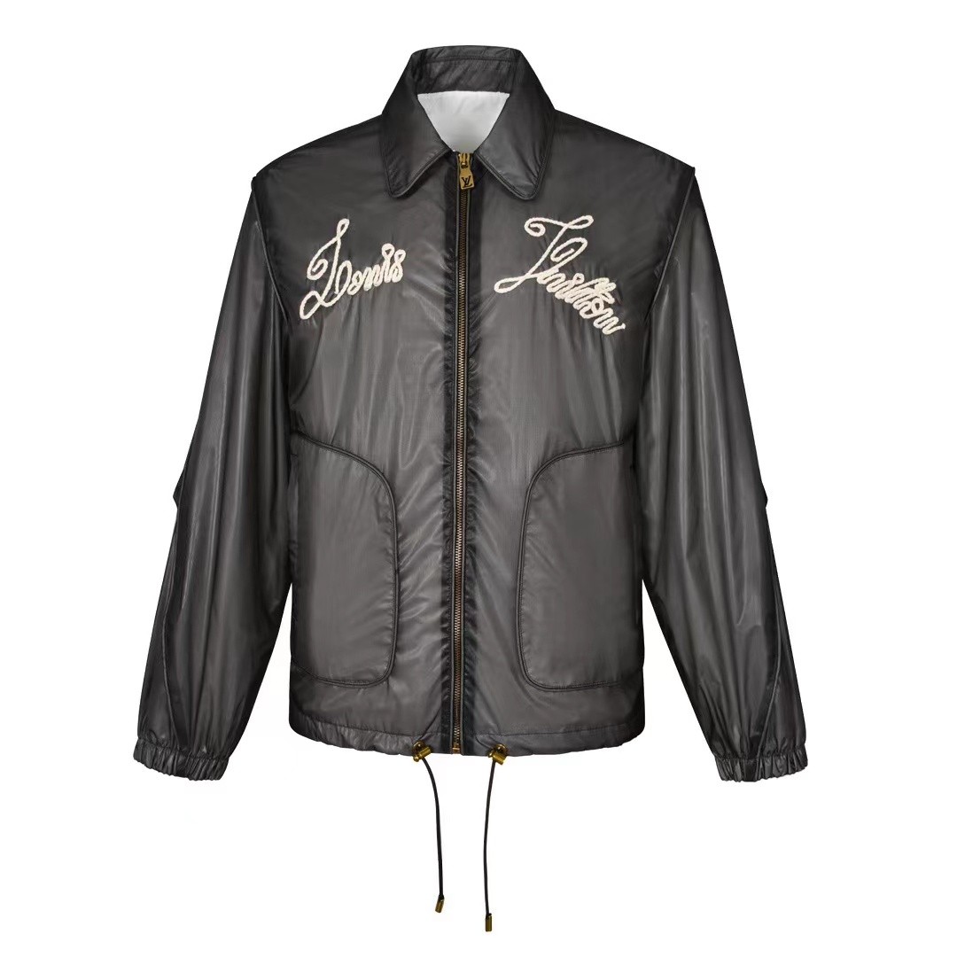 L X V 24ss nautical collection transparent drawstring jacket with embroidered logo