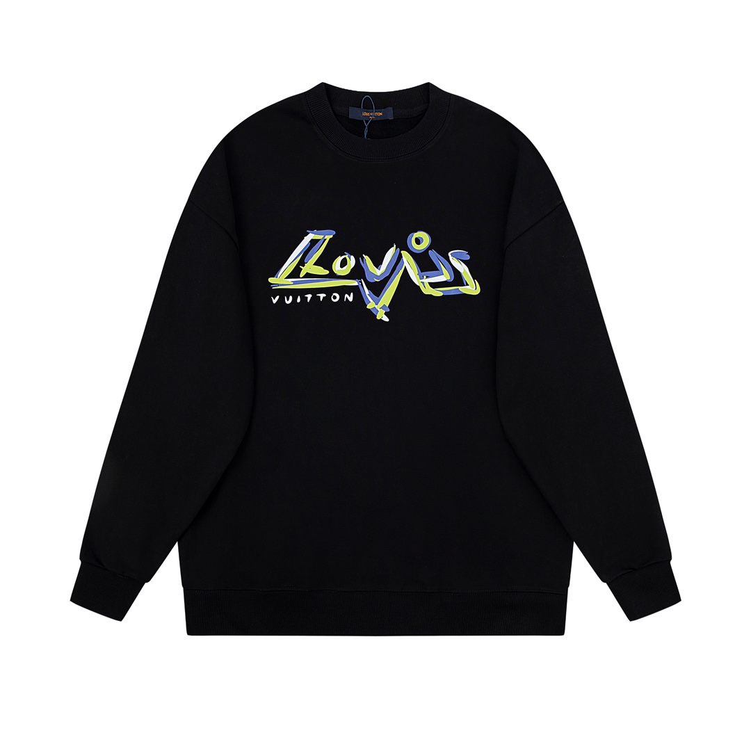 L X V Hoodies Black