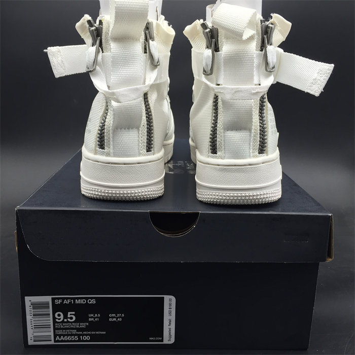 NK SF Air Force 1 Mid Triple Ivory AA6655-100 detail 5