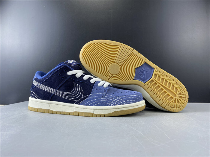 NK SB Dunk Low Denim Sashiko CV0316-400 detail 3