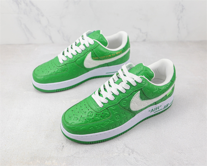 L X V x NK Air Force 1'07 Low "Green/white/Monogram" detail 5