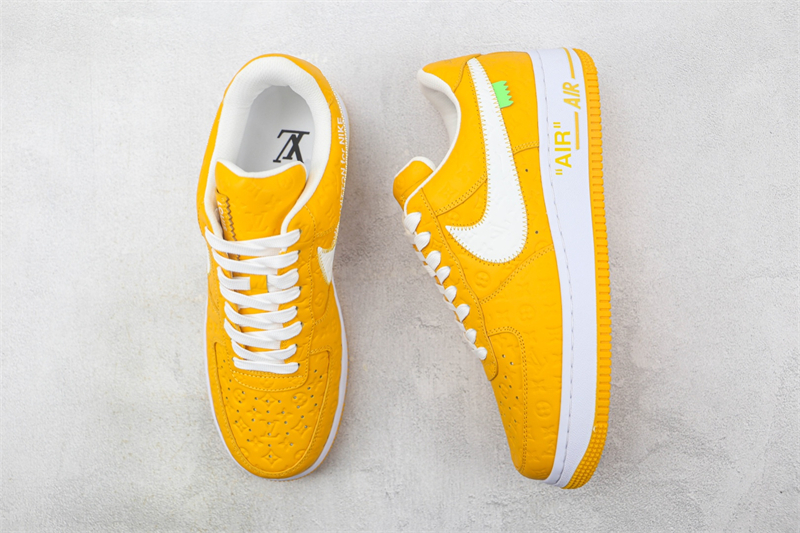 L X V x NK Air Force 1'07 Low Yellow/white/Monogram detail 9