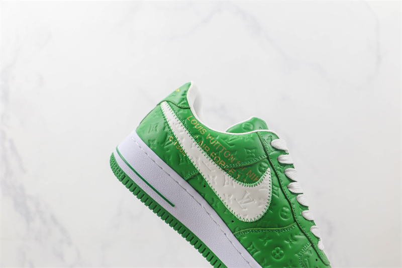 L X V x NK Air Force 1'07 Low "Green/white/Monogram" detail 2