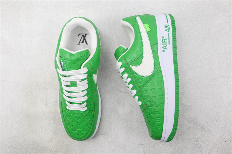 L X V x NK Air Force 1'07 Low "Green/white/Monogram" detail 9