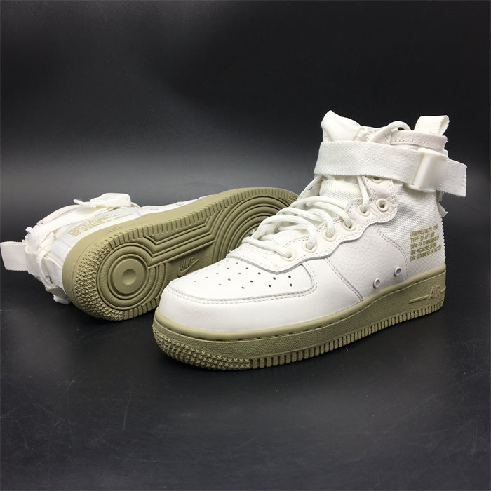 NK SF Air Force 1 Mid Ivory Olive 917753-101 detail 3