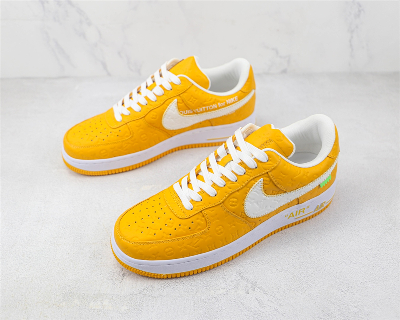 L X V x NK Air Force 1'07 Low Yellow/white/Monogram detail 5