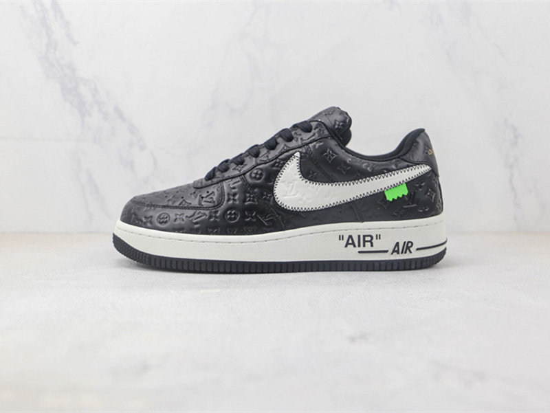L X V x NK Air Force 1'07 Low Black/white/Monogram